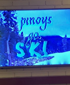 Video title screen that says Pinoys go Ski

